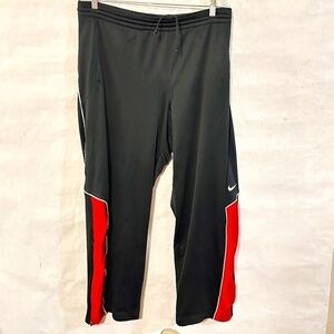 NIKE Red Black Sweatpants Joggers Athletic Track Pants